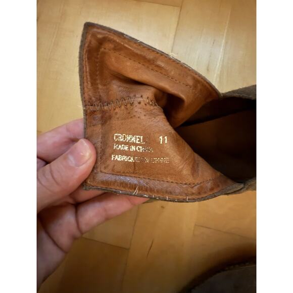 Jeffrey Campbell Cromwell Taupe Cut Out Suede Pointed Toe Boots Western 11 - Picture 5 of 5